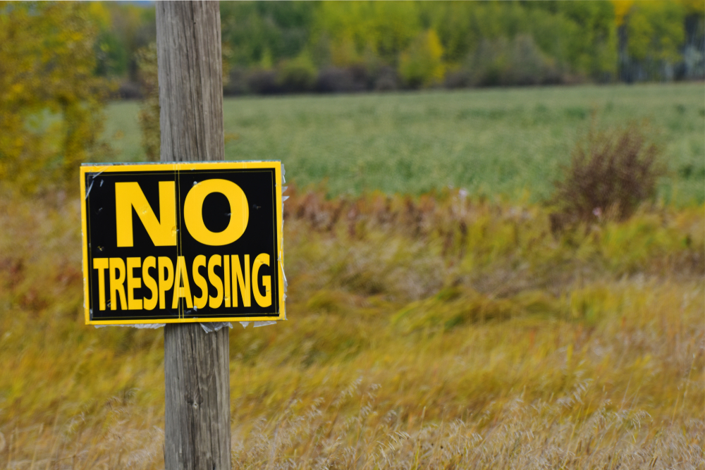 Photo of No Trespassing Sign